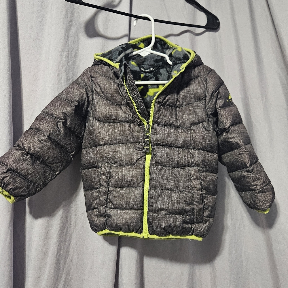 Snowzu‎ Puffer Jacket With Camoflauge Fleece Lining, 2T